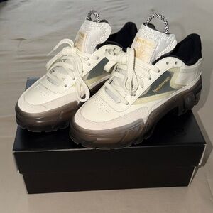 Reebok Club C Cardi Birthday Cream and Black Sneakers